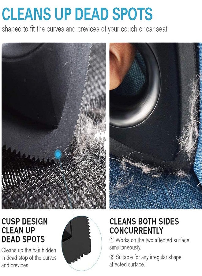 Estervig مكشطة إزالة شعر الكلاب والقطط من إسترفيج - أداة مثلثة قابلة لإعادة الاستخدام لإزالة الوبر من الأثاث والسجاد وداخلية السيارة والملابس (متعددة الألوان) - Image 4